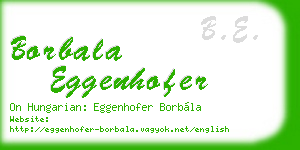 borbala eggenhofer business card